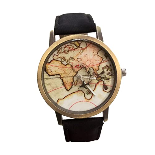 IMIKEYA 1 Stück Unisex Canvas Armbanduhr mit Gehäuse und Weltkarten Einstellbares Langlebiges Design für Alltag Partys und Festivals Schwarz IMIKEYA 1 Stück Unisex Canvas Armbanduhr mit Gehäuse und Weltkarten Einstellbares Langlebiges Design für Alltag Partys und Festivals Schwarz von IMIKEYA