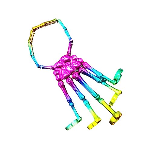 IMIKEYA 1 Stück Verstellbares Armband mit Einzigartigem Skelett Buntes Halloween Punk Armband für Herren und Damen für Partys und Alltagsmode von IMIKEYA