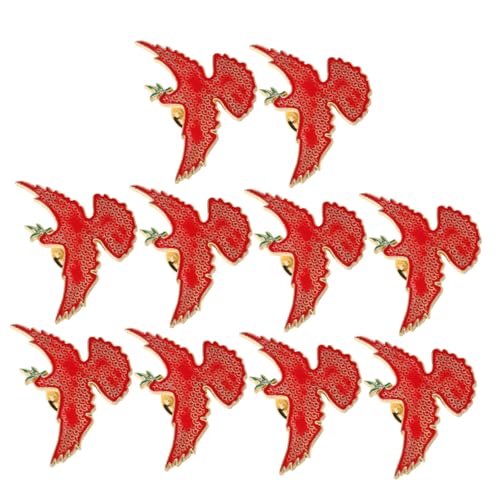 IMIKEYA 10stücke Friedenstauben-anstecker Aus Metall Für Kleidung Taschen Rucksäcke Jacken Schals Accessoires Unisex von IMIKEYA