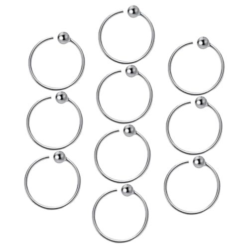 IMIKEYA 10 Stück Teiliges Kleine Creolen Ohrringe aus Reinem Silber Runde Piercing Ringe für Damen Knorpel und Septumpiercings Langlebig und Hautfreundlich Vielseitig für Alltag und Party von IMIKEYA