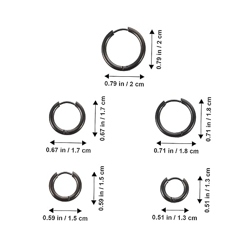 IMIKEYA 10 Stück Teiliges Titanstahl Creolen für Frauen Leichte Hautfreundliche Metall Hoop Ohrringe Edelstahloptik Ohrschmuck für Teenager und Damen Vielseitig Kombinierbar Langlebig und von IMIKEYA