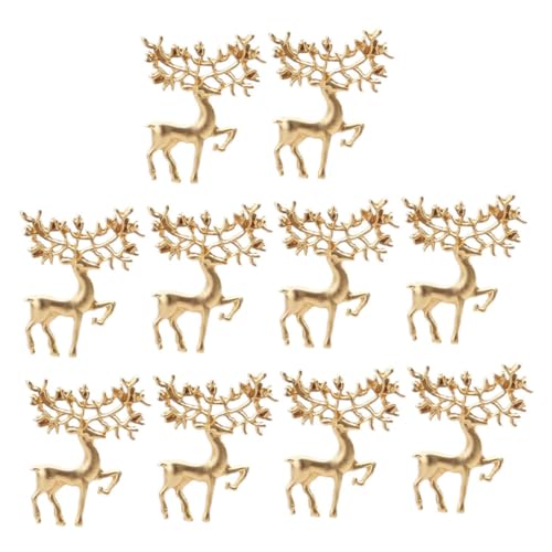 IMIKEYA 10 Stück Weihnachts Broschen Elch Design Glänzende Anstecknadeln für Kleidung Mode Accessoires für Festlichkeiten und Alltagsgebrauch von IMIKEYA