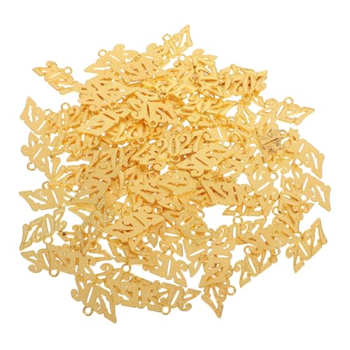 IMIKEYA 100 Stück Abschluss Quasten Anhänger aus Hochwertiger Legierung Leichte Langlebige DIY Schmuck Charms für Halsketten Armbänder Schlüsselanhänger Stilvolle Vergoldete von IMIKEYA