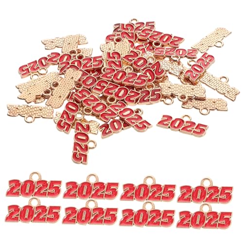 IMIKEYA 100 Stück Teiliges Jahreszahl Charms aus Zinklegierung für DIY Schmuckherstellung Armbänder Schlüsselanhänger Anhänger Modisch Vielseitig Einsetzbar Zubehör von IMIKEYA