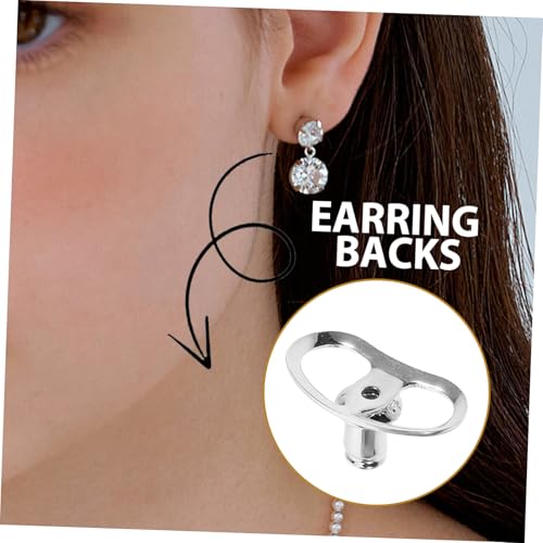 IMIKEYA 10stücke Metall Ohrringverschlüsse Ohrringhalter Für Hängeohren Ohr-verschlüsse Mit Verriegelung Für Schwere Ohrringe von IMIKEYA