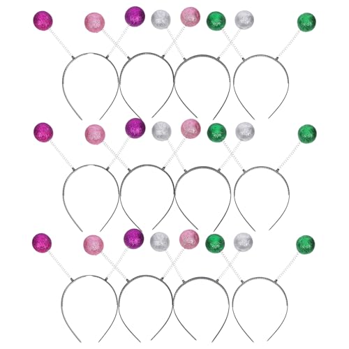 IMIKEYA 12 Stück Alien-Stirnband mit Glitzerkugel: Alien-Frühlingsantennen-Stirnband für Cosplay – Antennen-Haarspange für Partys und Events von IMIKEYA