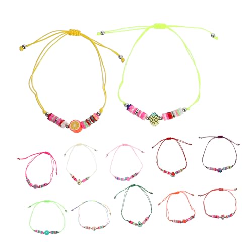 IMIKEYA 12 Stück Fruchtarmband Strand Freundschaftsarmband Mädchen Armband Sommer Armbänder Schmuck für jugendliche Mädchen Kinderarmbänder für Mädchen Perlenarmbänder Polymer-Ton von IMIKEYA