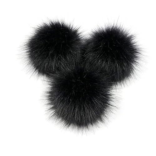 IMIKEYA 12 Stück Plüschbommel mit Gummiband Künstliche Flauschige Fellbommel Modische Anhänger für Mützen Rucksäcke DIY Kostümdekoration Weiche Hautfreundliche Haarschmuck Zubehör von IMIKEYA