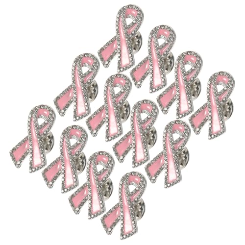 IMIKEYA 12 Stück Teiliges Broschen mit Band Kreative Anstecknadeln für Damen Brustkrebs Bewusstsein Schmuck Broschen für Kleidung Anzug Schals und Taschen von IMIKEYA