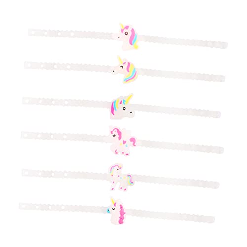 IMIKEYA 12 Stück Teiliges Leuchtende Einhornarmbänder für Kindergeburtstag und Partys Silikonarmbänder in Bunten Designs Wiederverwendbar oder Dekorationen von IMIKEYA