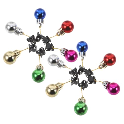 IMIKEYA 12 Stück Weihnachts Bart Clips Bart Ornament Weihnachtskugeln Gold Silber Rot Grün und Blau Lustige Weihnachtsdekoration für Männer Hochwertige Weihnachtsdeko für Festliche Anlässe von IMIKEYA