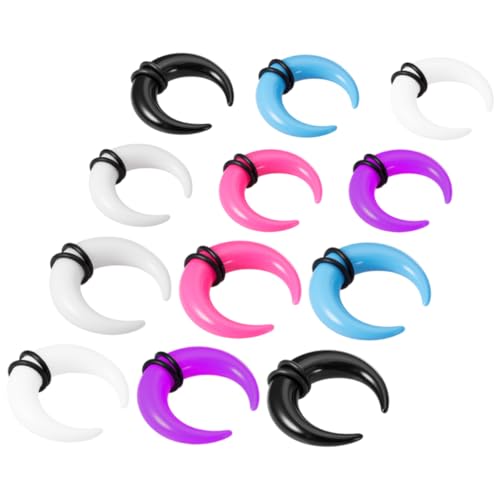 IMIKEYA 12stücke Septum Ringe Pincher Horseshoe Nasenpiercing Erweiterungsset in Transparent Blau Für Ohr Nasenschmuck von IMIKEYA
