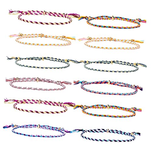 IMIKEYA 12stücke Baumwoll-handkette Damenarmband Modearmband Verstellbare Handkette Für Frauen Und Männer Tibet Stil Armband Kette Armband Kette von IMIKEYA