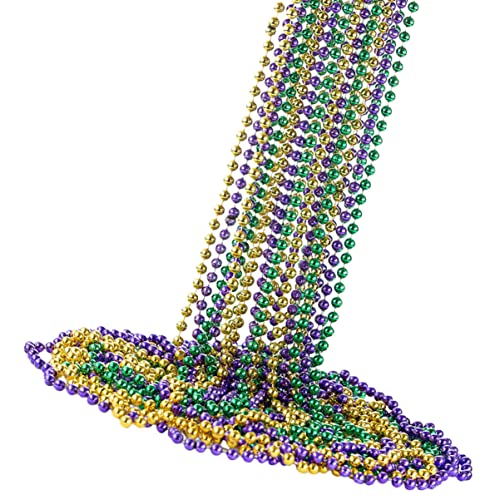 IMIKEYA 15 Stück Sortierte Perlenkette Party Halskette Schüttgut Bunt Festival Geburtstag Rave Klobig Runden Dekorationen Runde Perlenkette Mardi-gras-perlen Perlenhalsschmuck Plastik von IMIKEYA