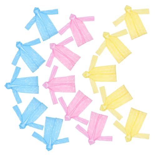 IMIKEYA 15 Stück Teiliges Einweg Regenponcho mit Kapuze Dicke Wasserdichte Regenmäntel für Erwachsene Leichte Tragbare Regenkleidung in Blau Gelb für Outdoor Reisen und Notfälle von IMIKEYA