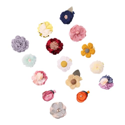 IMIKEYA 15stücke Blumen Haarspangen Für Frauen Mädchen Party Zubehör Haarschmuck Sommerspangen Stil Frisuren Accessoires Eleganz Styling Haare Clips Blume Blumen von IMIKEYA