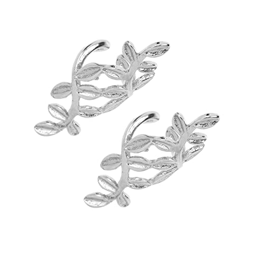 IMIKEYA Blatt Ohrklemmen 925 Silber Ohrmanschetten für Damen Ohrschmuck Piercing Langlebig und Bruchsicher für Stilbewusste Frauen von IMIKEYA