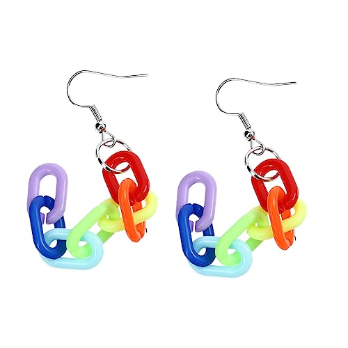 IMIKEYA Regenbogenfarbene Kettenohrringe für Damen Tropfenohrringe mit Hängendes Design Auffälliger Modeschmuck für Partys Festivals und Alltag Geschenkidee für Frauen IMIKEYA Regenbogenfarbene Kettenohrringe für Damen Tropfenohrringe mit Hängendes Design Auffälliger Modeschmuck für Partys Festivals und Alltag Geschenkidee für Frauen von IMIKEYA