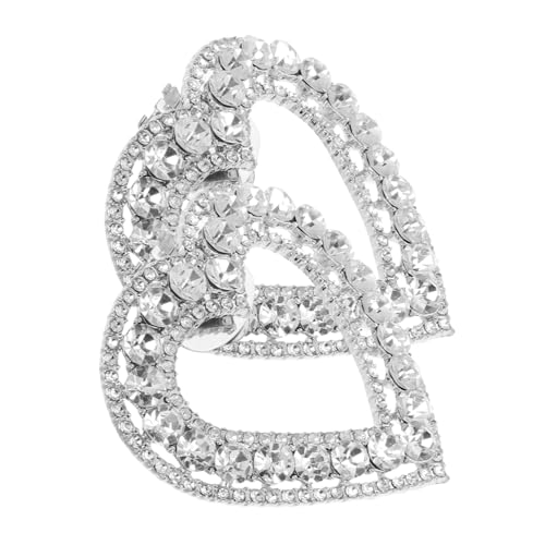 IMIKEYA Schuhclip Herz Strasssteine 1 Paar Schuhdekoration für Damen Glitzernde Schuhschnalle Hochzeits und Party Accessoire für High Heels von IMIKEYA