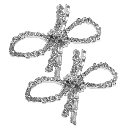 IMIKEYA 1Paar Hochzeit Schuhclips mit Strasssteinen Kristallschleife Schuhschnalle für Formelle Anlässe Langlebig Einfach Anzubringen Perfekter Schuhschmuck für Frauen und Mädchen von IMIKEYA