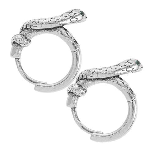 IMIKEYA Schlangen Ohrstecker Damen S925 Sterling Silber Zirkonia Leichte Hängende Ohrringe für Frauen Rund Hypoallergen für Alltag und Besondere Anlässe von IMIKEYA