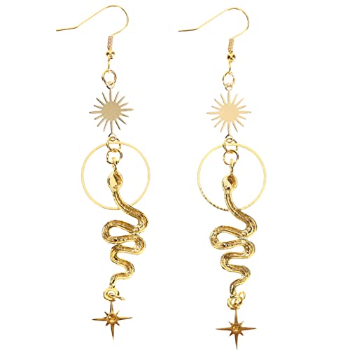 IMIKEYA Schlangenohrringe Damen Ohrstecker Ohrstecker für Besondere Anlässe Ohrschmuck für Frauen Schlangenförmige Design Ohrhänger IMIKEYA Schlangenohrringe Damen Ohrstecker Ohrstecker für Besondere Anlässe Ohrschmuck für Frauen Schlangenförmige Design Ohrhänger von IMIKEYA