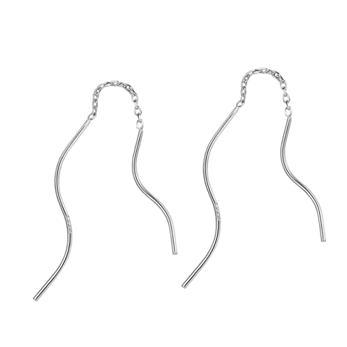 IMIKEYA Silberne Quasten Ohrringe Für Frauen Mädchen Teens Mit Hängenden Quasten Ohrstecker Für Geburtstag Valentinstag Kostüm Requisiten von IMIKEYA