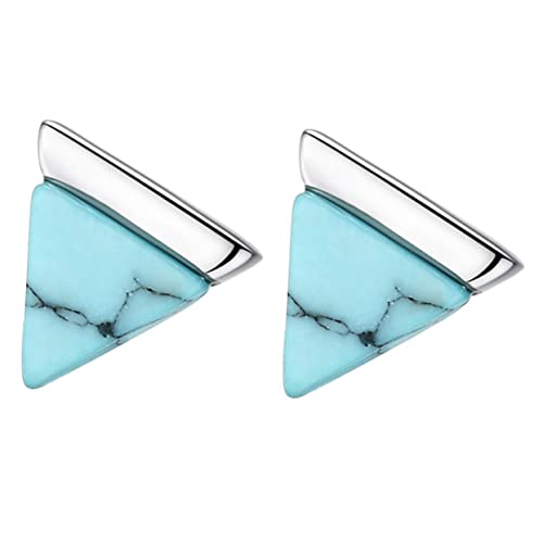 IMIKEYA Türkisfarbene Ohrringe Aus S925 Sterlingsilber Stilvolle Damen Ohrstecker Trendige Ohrringe Für Frauen Leichte Und Ansprechende Schmuckstücke Für Anlässe Wie Weihnachten Und von IMIKEYA
