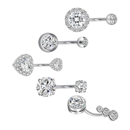 IMIKEYA 1Satz Bauchringe Strassonstein Bauchnabelschmuck für Frauen Nabelpiercing mit Glatter Oberfläche Modisches Accessoire für Perfektes von IMIKEYA