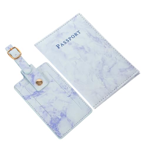 IMIKEYA Reisepasshülle PU Wasserabweisend Leichte Reisepassschutzhülle mit Gepäckanhänger Kompakt für Damen und Herren für Reisen von IMIKEYA