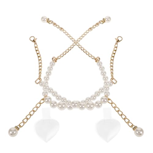 IMIKEYA Abnehmbare High Heel Schuhriemen mit Perlenverzierung Fersenschutz für Damen Rutschfeste Knöchelriemen für Eleganten Halt Beim Tragen von High Heels von IMIKEYA