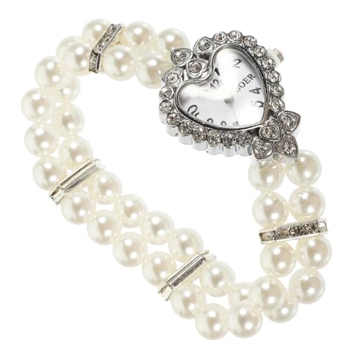IMIKEYA Damenuhr Quarzarmbanduhr Mit Perlestrap Freizeituhr Für Frauen Und Mädchen Elegante Armbanduhr Für Täglichen Gebrauch von IMIKEYA