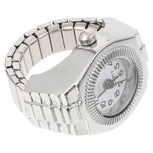 IMIKEYA Digitale Fingeruhr Für Damen Quarzuhr Mit Ziffern Elastischer Ringuhr-Design Für Frauen Modische Zeitmesser Als Accessoire Praktische Damen-ringuhr Mit Klarem Digitalanzeige von IMIKEYA