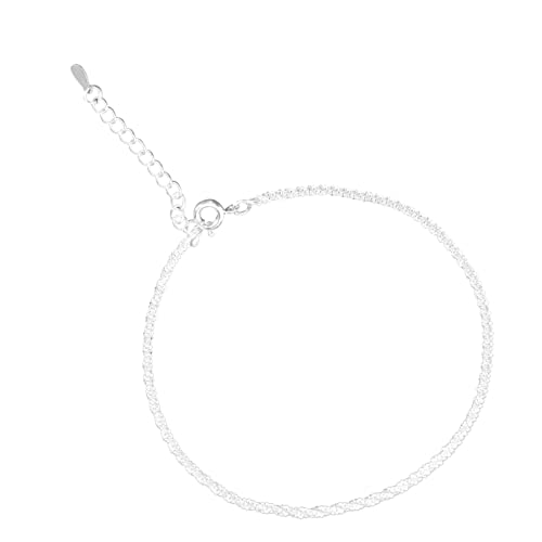 IMIKEYA Silber Fußkette Für Frauen Zartes Knöchelarmband Elegantes Fußkettchen Kreativer Fußschmuck Fußkettchen-Ornament Robust Und Langlebig von IMIKEYA