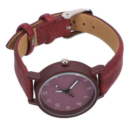 IMIKEYA Armbanduhr Für Damen Rot Quarzuhr Einfache Zeitanzeiger Lässige Uhr Studenten Geburtstagsgeschenk Langlebig Praktisch von IMIKEYA