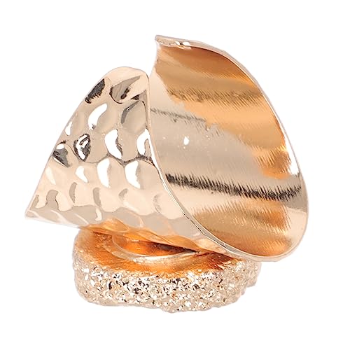 IMIKEYA 1Stück Goldplattierter Ring mit Unregelmäßigem Naturstein für Damen Eleganter Handschmuck Ring Dekoration Stilvolles Accessoire für Jede Gelegenheit von IMIKEYA