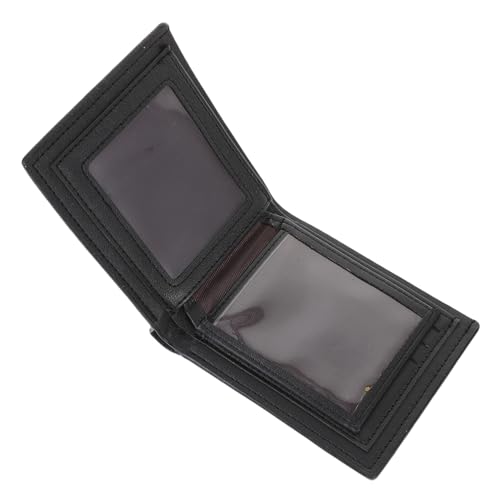 IMIKEYA 1Stück Herren Geldbörse Rindsleder RFID Sichere Brieftasche mit Kartenfächern Münzfach Sichtfenster Kompakte Aufbewahrungslösung von IMIKEYA