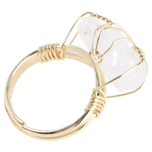 IMIKEYA Verstellbarer Kreativer Crystal Ring Aus Natürlichem Elegantes Schmuckstück Für Damen Einzigartiges Design Für Partys Und Besondere Anlässe Komfortabel Und Stilvoll von IMIKEYA