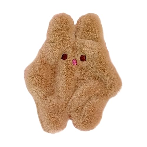 IMIKEYA 1Stück Plüsch Hase Geldbörse für Damen Cartoon Münzbeutel mit Reißverschluss Kosmetiktasche für Mädchen Khaki Süße Weiche Textur Praktischer Metallreißverschluss von IMIKEYA