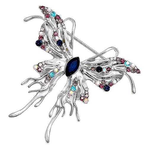 IMIKEYA Schmetterlings-brosche Mit Strass Für Damen Stilvolle Anstecknadel Für Jacken Hüte Und Schals Vielseitiges Accessoire Für Besondere Anlässe Hochwertige Verarbeitung von IMIKEYA