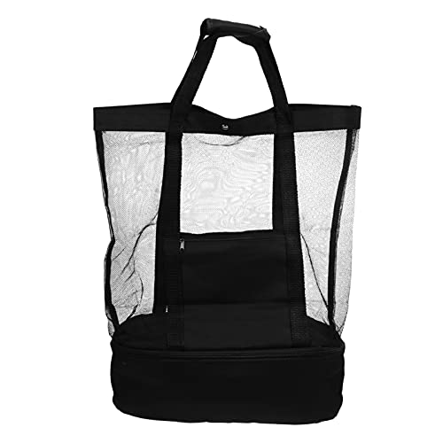 IMIKEYA 1Stück Strandtasche mit Großer Kapazität Multifunktionale Mesh Einkaufstasche für Strand Urlaub Freizeit für Handtücher Leicht Langlebig von IMIKEYA