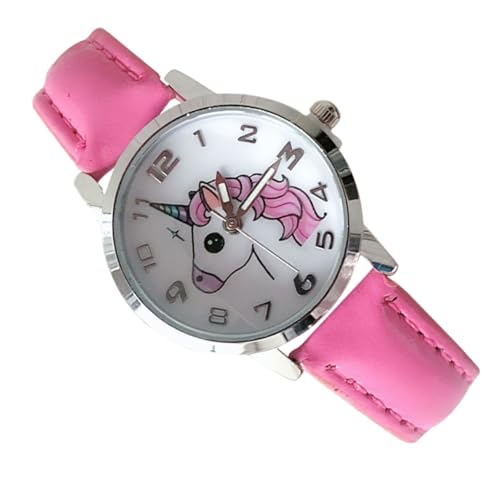 IMIKEYA Kinder Armbanduhr Mädchen Cartoon Quarzuhr mit Lederarmband Verstellbar für Schule und Freizeit Modisches für Schülerinnen von IMIKEYA