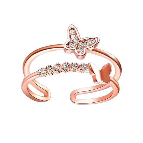 IMIKEYA Verstellbarer Ring Für Damen Kupferringe Mit Schlichtem Design Und Mode Finger Ring Mit Offenen Design Für Zeigefinger von IMIKEYA