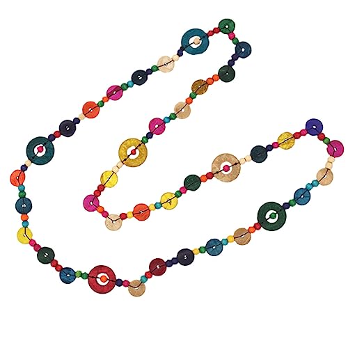 IMIKEYA Boho Retro Lange Halskette Holzperle Anhänger Damen Halsschmuck Schmuck Für Partys Geburtstag Hochzeit von IMIKEYA