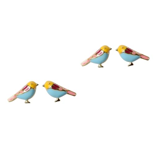 IMIKEYA 2 Paar Bunte Vogel Ohrstecker Hypoallergenem Silber Für Mädchen Und Damen – Perfektes Für Familie Und Freunde - Ideal Für Und Look von IMIKEYA
