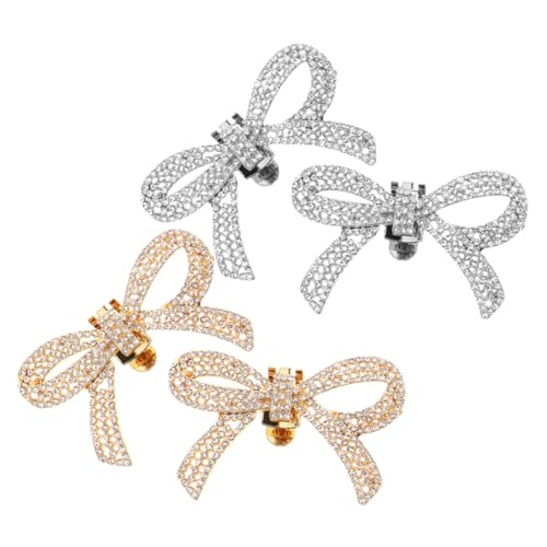 IMIKEYA 2 Paare Abnehmbare Strass Schuhclips Schuhschmuck Schnallen Dekorative Schuhdekoration für Damen Vielseitig für High Heels Sandalen Metallische Schuhanhänger von IMIKEYA