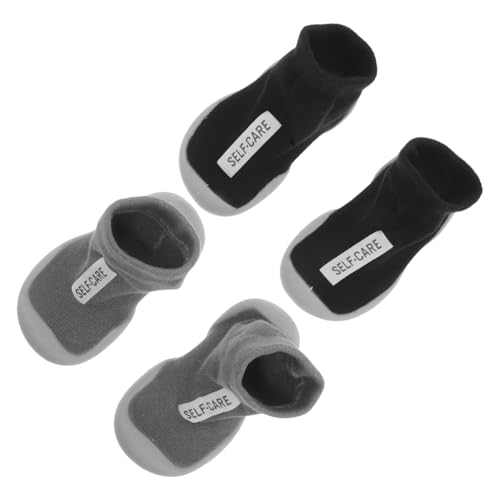 IMIKEYA 2 Paare Atmungsaktive Lauflernschuhe Weiche Sohle rutschfeste Neugeborenen Bodenschuhe für Jungen und Mädchen Leichte Erste Schritte Schuhe für Junge Mädchen und Kleinkinder Innen von IMIKEYA