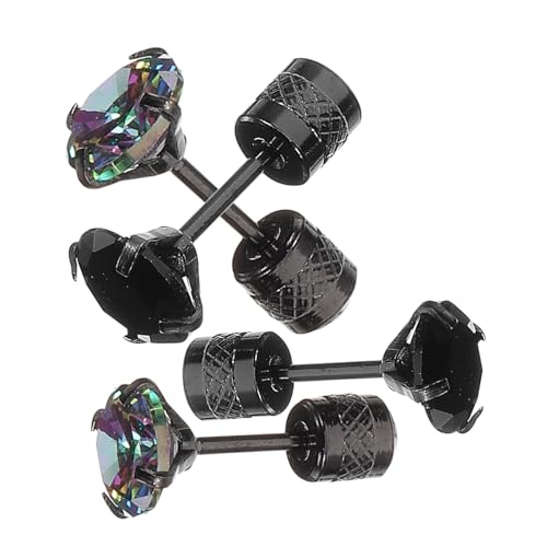 IMIKEYA 2 Paare Damen Ohrstecker Titanium Spirale Zirkonia Ohrschmuck Schwarz Hypoallergen Modisch Vielseitig für Alltag und Festlichkeiten IMIKEYA 2 Paare Damen Ohrstecker Titanium Spirale Zirkonia Ohrschmuck Schwarz Hypoallergen Modisch Vielseitig für Alltag und Festlichkeiten von IMIKEYA