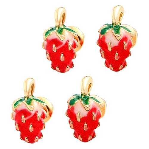 IMIKEYA 2 Paare Erdbeer Ohrstecker aus Legiertem Material Ohrhänger Design Eleganter Schmuck für Damen Geeignet für Partys Alltag und Festliche Anlässe von IMIKEYA