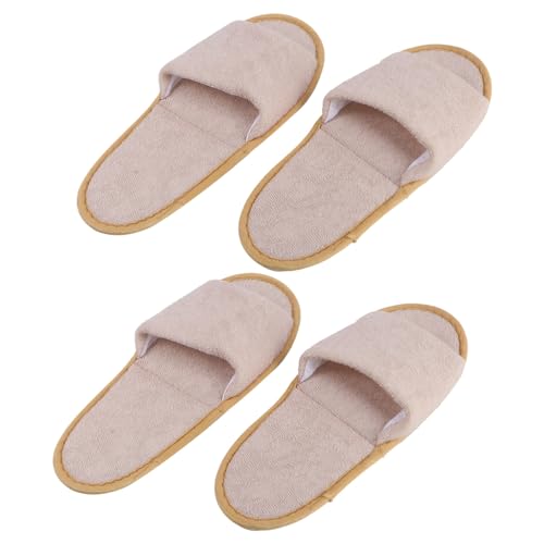 IMIKEYA 2 Paare Faltbare Hotelslipper Rutschfeste Bequeme Unisex Hausschuhe für Reisen Spa Hotel und Zuhause Waschbar Flexible Gelb von IMIKEYA
